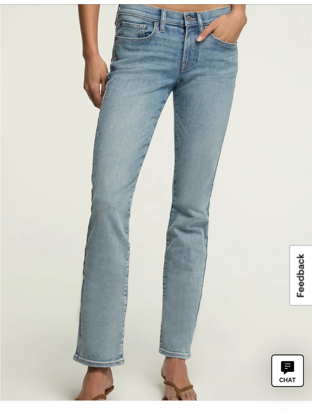 Lucky Brand Mid-Rise Light Blue Straight Leg Jeans